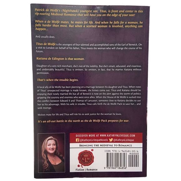 WOLFEBORN DE WOLFE PACK:GENERATIONS By Kathryn Le Veque - 2023 - Picture 2 of 7